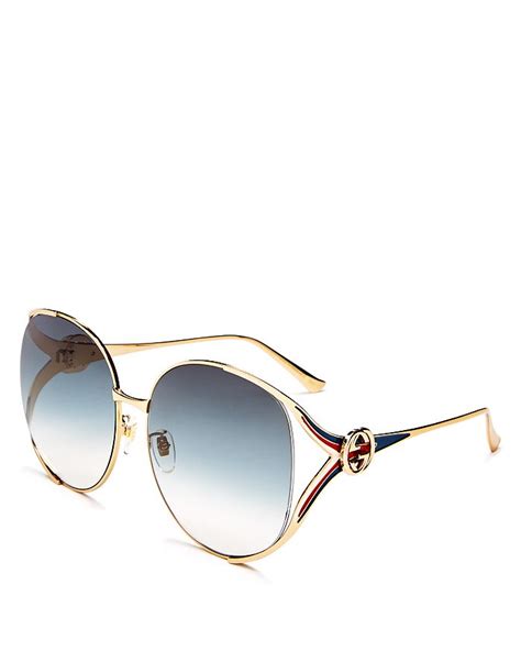 gucci round sunglasses l& 39|Gucci women's oversize round sunglasses.